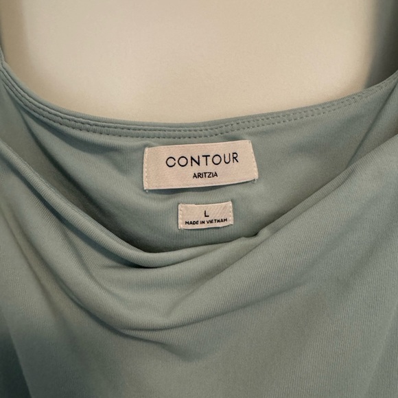 Aritzia Contour Squareneck Bodysuit - aqua blue - Size L - Picture 3 of 4